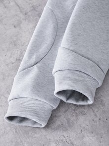 2件組 男士青少年街頭風花卉滿版印花連帽衛衣與直筒運動長褲套裝，適合街頭風格，中性款 - 灰色 - 查看 3