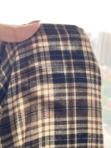SHEIN 女童格紋領長袖洋裝，秋冬外出穿著，可愛優雅休閒日常款 - 咖啡 - 查看 9