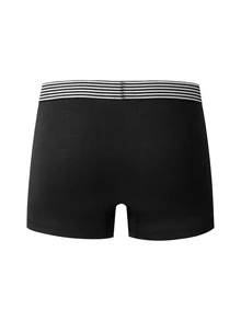 SHEIN 男士字母腰帶休閒四角內褲 (10件/包) - 黑色 - 查看 4