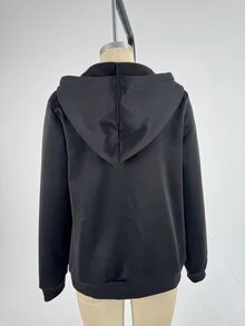 Momance Elegant Solid Color Maternity 3-In-1 Jacket For Home Wear Fall - Black - View 11
