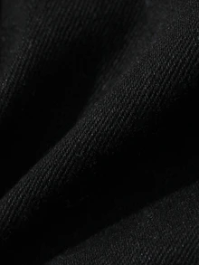 FRIFUL شورتات جينز نسائية مثيرة بأزرار موضة - الأسود - مشاهدة 3