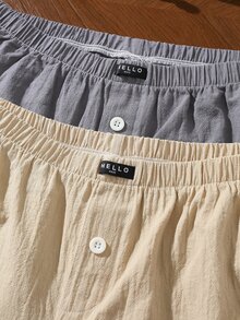 EverLounge Minimalist Pure Cotton Comfortable Combination (2-Piece Set) Men's Alro Pants - Grey - View 5