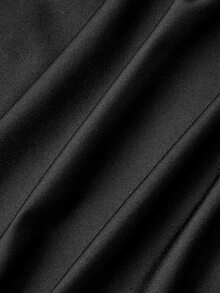 SHEIN MOD Plus Size Sexy Lace Patchwork Asymmetrical Hem Mini Skirt - Black - View 7