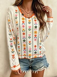 Vaclyn Women Knit Tops - Multicolor - View 4