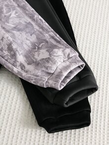 SHEIN 3件組男嬰秋冬裝飾編織標籤鬆緊腰長褲 迷彩慢跑褲 嬰兒基本款運動長褲 多件裝 - 彩色 - 查看 7