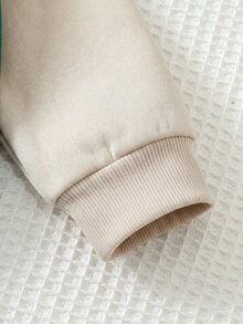 Cozy Pixies 男童連帽衛衣與長褲套裝 2 件組 卡通熊圖案拼色插肩袖長袖冬季外套 鬆緊腰長褲 保暖內裡磨毛厚實面料 適合冬季 - 彩色 - 查看 3