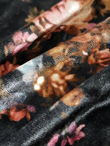 LUMIGAL Winter Women's Knitted Printed Elegant Autumn Blouse - Black - View 5
