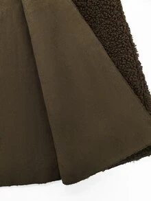 GlowEve CURVE Premium Textured Lamb Fleece Plus Size Faux Fur Women's Coat - Brown - View 7