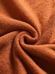 Lacomfia Plus Size Women's Cable Knit Crew Neck Long Sleeve Casual Knit Dress - Bronze - View 5