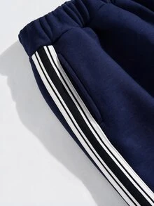 SHEIN Teen Boy Colorblock Pocket Casual Daily Wear Sweatpants - Multicolor - View 7