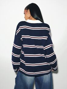 Denimoi Women's Colorblock Casual Everyday Knit Top - Multicolor - View 2