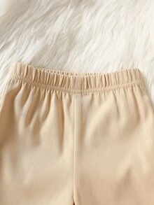 SHEIN 2件組男嬰 Polo 上衣 + 長褲紳士套裝，棕色卡其馬刺繡 V 領長袖翻領常規款，適合婚禮賓客、秋季假期 - 棕色 - 查看 12