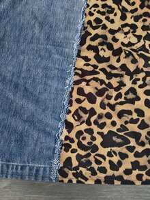 Velvienne Fashionably Retro, Wide-Leg Pants With Leopard Print Patches – Casual Street-Style Pants In Larger Sizes. - Multicolor - View 4