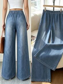 Velvienne Fashionably Retro, Wide-Leg Pants With Leopard Print Patches – Casual Street-Style Pants In Larger Sizes. - Multicolor - View 2