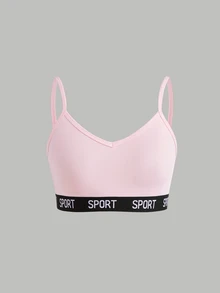 SHEIN Girlism Dozemod 青少年女孩簡約字母彈性肩帶露背內褲 3件組 - 彩色 - 查看 3