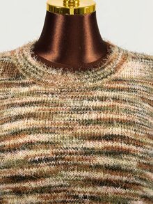 Mistrie Autumn/Winter Fashion Crew Neck Long Sleeve 2 Pieces Sweater Set - Multicolor - View 5