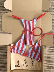 Swim Mod 波點掛脖綁帶比基尼兩件式泳衣 - 彩色 - 查看 7