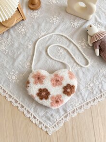 Elladie kids 女童 4-8歲甜美波點抓絨外套，舒適保暖羊羔絨全開襟外套，秋冬新款，適合日常、上學、生日、公園出遊 - 杏色 - 查看 6