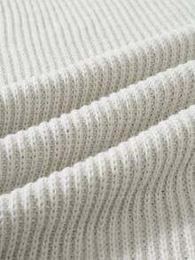 Manfinity CasualKnits Men's Ribbed Cross Neckline Fashion Long Sleeve Sweater - Apricot - View 4