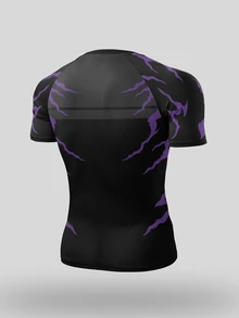 GymBeat Kaos Olahraga Pria Lengan Pendek Kerah Bulat dengan Motif Blok Warna dan Jala - MultiWarna - View 2