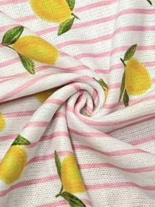 RIVANDRE Atasan Rajut Wanita Lengan Panjang Leher V Motif Garis-Garis dan Blok Warna - MultiWarna - View 8