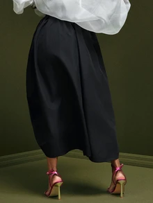 Vixey Convertible Drawcord Balloon Skirt, Event Dressing, Going Out Outfit, Holiday - Black - View 6