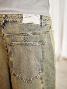 SWAVVY Men's Woven Fashion Casual Loose Long Pants - Blue - View 8