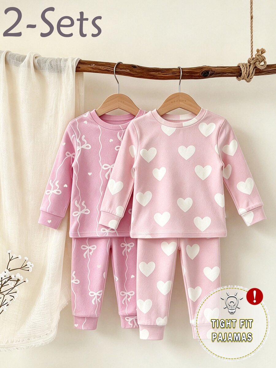 SHEIN 4件組女嬰睡衣 - 彩色 - 查看 1