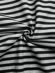 Lalippa بلوزة رياضية نسائية جديدة بتصميم أزرار وخطوط وأكمام طويلة مع كتف منسدل وغطاء رأس - متعدد الألوان - مشاهدة 6