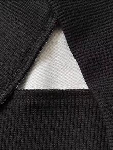 GymBeat Men's Letter Print Casual Daily Sweatshirt - Black - View 7