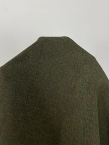Firerie 女款藍白條紋長袖襯衫，後腰綁帶襯衫，日常通勤襯衫，度假襯衫，收腰條紋襯衫，春夏秋冬通勤服飾，優雅，度假，波西米亞，工作服 - 軍綠色 - 查看 9