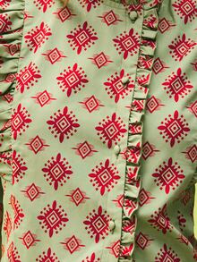 Nöista Women's Polka Dot Ruffle Casual Suit - Mint Green - View 8