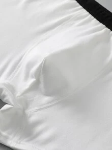 SHEIN 青少年男孩純白色 6 件裝日常時尚休閒四角內褲 - 白色 - 查看 5