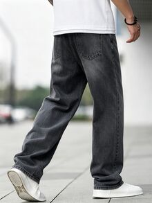 EGENSIO Men's Casual Daily Travel Denim Jeans With Pockets - Grey - View 2