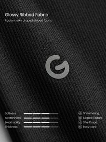 GLOWMODE 24" GlossFit 高光亮面高腰瑜珈褲，附後腰口袋翻蓋手機收納、網布夾層腰頭、防滑結構，適合瑜珈與皮拉提斯 - 黑色 - 查看 5