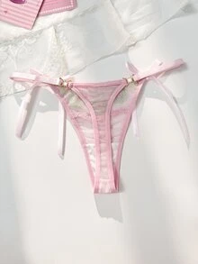 PetitDoll 1pc Fashion Lace Women's Thong - Pink - View 2