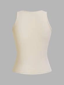SHEIN EZwear 4件組休閒極簡風女款性感短版緊身背心，適合夏秋層次穿搭 - 彩色 - 查看 6