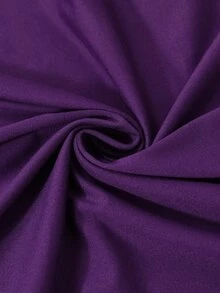 Elenzga Plus Size Elegant Fitted Sexy Cowl Neck Long Sleeve Bodycon Ruched Slit Dress Fall Christmas - Purple - View 6