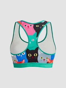 Chillnights Conjunto de lencería con top de tirantes y bragas con estampado de dibujos animados para mujer - Multicolor - Ver 8