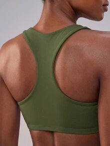 Zivah Women's Colorblock Top And Leggings Casual Daily Sports Outfit - Green - View 8