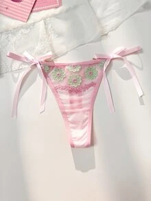 PetitDoll 1pc Fashion Lace Women's Thong - Pink - View 1