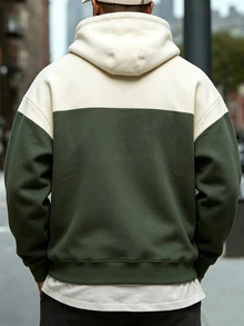 NEOREFINED Men's Classic Casual Color Block Los Angeles Horse Logo Pullover Hoodie, Suitable For Daily Outings And Gatherings - Multicolor - View 2
