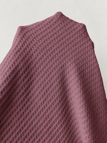 Shapeblank ملابس نسائية مقاس كبير موضة الربيع/الخريف كاجوال فضفاضة مريحة للاستخدام اليومي متعددة الاستخدامات تنحيف - وردي مغبر - مشاهدة 8