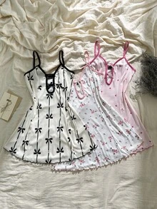 CottageSlumber 3PCS Women Sleep Dresses - Multicolor - View 7
