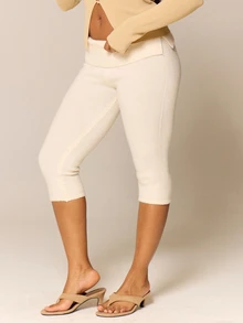 MUSERA Women Sweater Pants - Cream - View 3