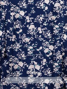SHEIN LUNE Simple Solid Color V-Neck Lantern Sleeve Casual Blouse For Women, Suitable For Spring & Fall - Multicolor - View 7