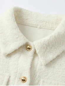 LUMIGAL Women's Autumn Solid Color Single-Breasted Long Sleeve Casual T-Shirt - Apricot - View 5