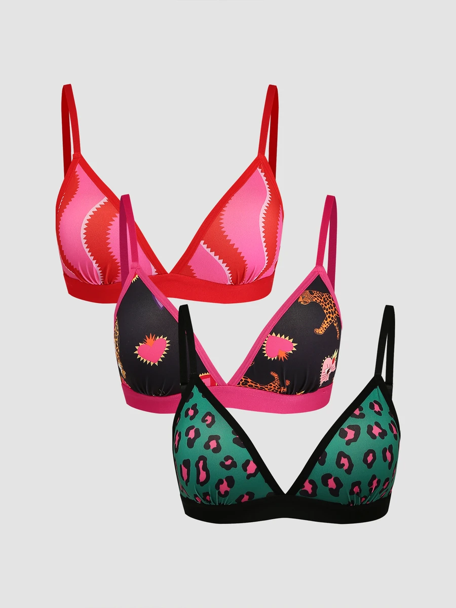 Chillnights 3PCS Women Bras & Bralettes - Multicolor - View 1
