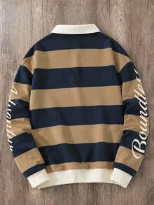 Daypath 美式復古拼色條紋長袖 Polo 運動衫，適合休閒日常穿著，學院風，展現精緻學術氣息與活力精神 - 彩色 - 查看 2