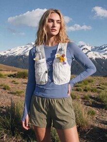 WanderVale Women's Solid Color Casual Versatile Daily Outdoor Vest - White - View 7